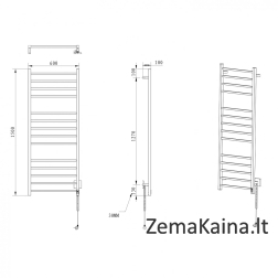 Elektrinis rankšluoščių džiovintuvas ER450BT  juodas, 60x150cm