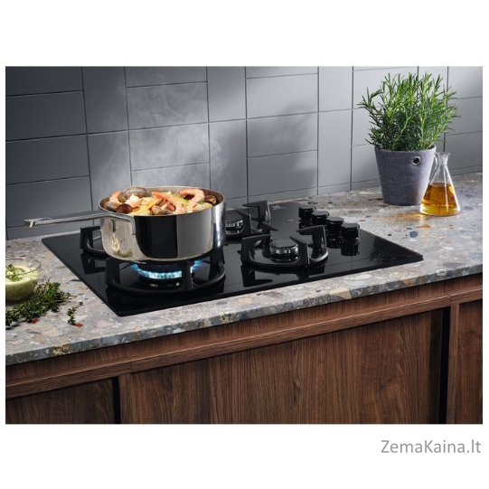 Electrolux EGG6407K Juoda Įmontuoti 59 cm Dujinė 4 zone(s) 7