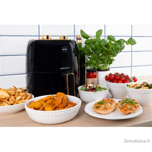 ELDOM FRITTO neriebi gruzdintuvė, talpa 3,5 l, reguliuojama temp., laikrodis, 1300 W 4