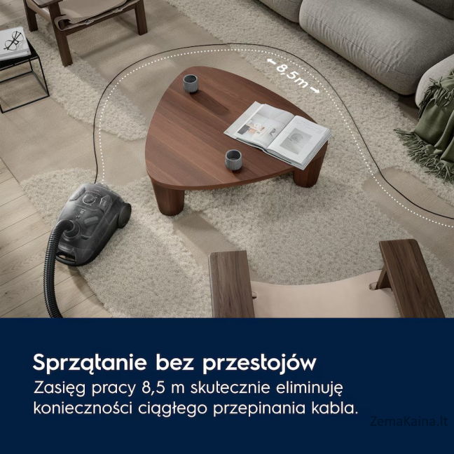ELECTROLUX EB31C1DB dulkių siurblys su maišeliu 500 line EB51C1OG 78 dB Juoda 4