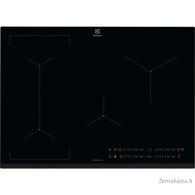 Electrolux EIV734 Juoda Įmontuoti 68 cm Indukcinė viryklė, padalyta į sritis 4 zone(s) 7
