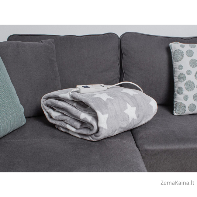 ELEKTRINĖ ANTKLODĖ NOVEEN EB651 GREY STAR SUPER SOFT 180X130CM 2