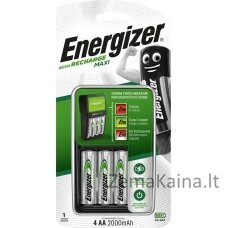 Energizer Maxi ACCU HR6 POW baterijų įkroviklis + 2 AA 2000 mAh baterijos