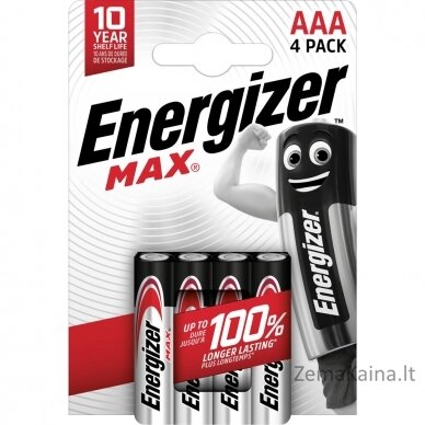 Energizer Max 438144 baterija AAA LR03 4 vnt. 1