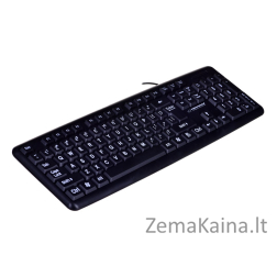 Esperanza EK129 USB QWERTY klaviatūra Didžiosios Britanijos anglų kalba, juoda