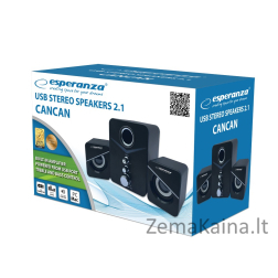 Esperanza EP153 USB 2.1 garsiakalbių rinkinys 6 W juodas