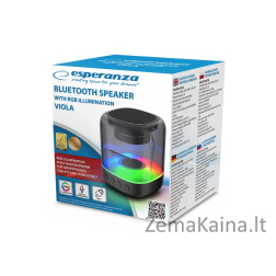 Esperanza EP154 BT FM LED RGB garsiakalbis juodas 3W