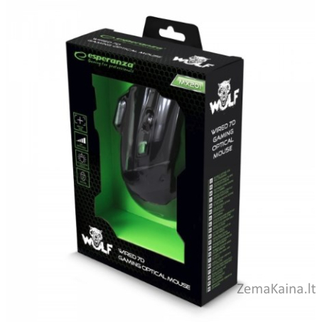 Esperanza EGM201G mouse USB Type-A Optical 2400 DPI Right-hand 3