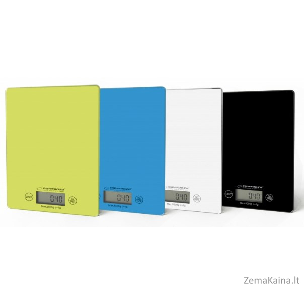 Esperanza EKS002G virtuvinės svarstyklės Elektroninės virtuvinės svarstyklės Žalia, Geltona Stalviršis Stačiakampis 1
