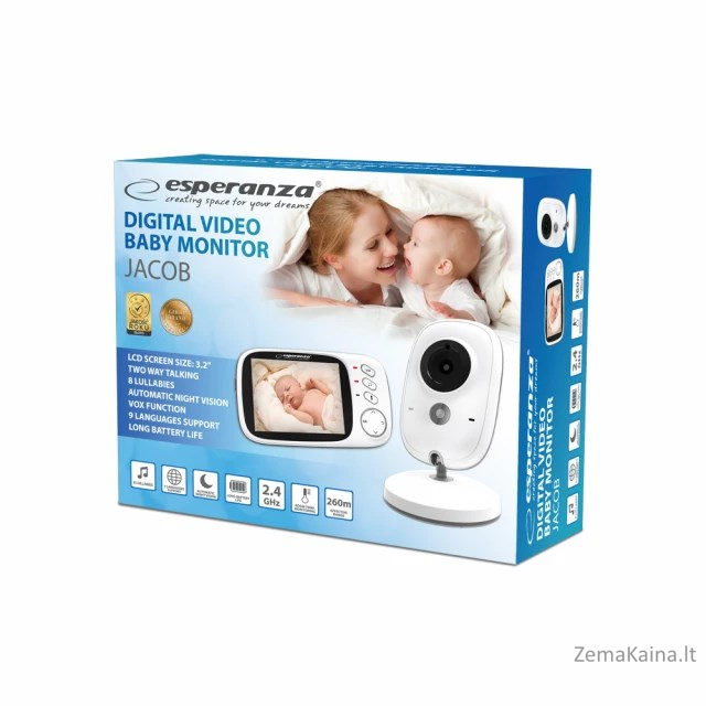 Esperanza EHM002 LCD kūdikių monitorius 3,2" Baltas 3