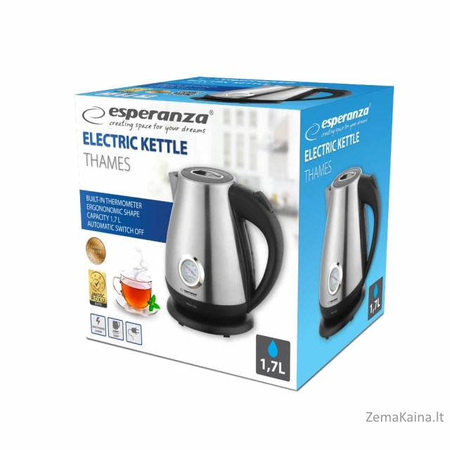 Esperanza EKK029 elektrinis virdulys su termometru 1,7 L 2200 W Inox 10
