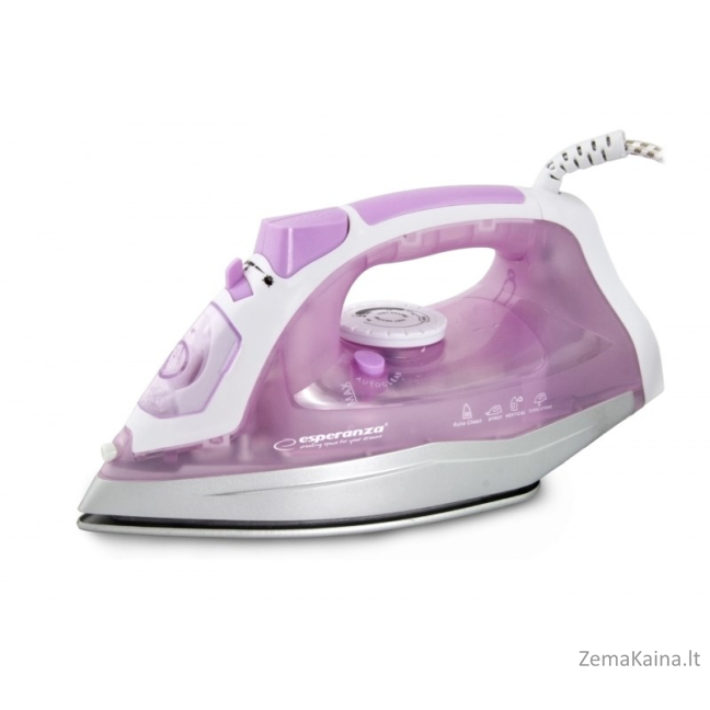 Esperanza EHI004 lygintuvas Sauso ir garų tipo lygintuvas Keraminis padas Violetinė, Balta 2400 W