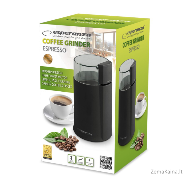 Esperanza EKC001K Coffee grinder Black 160 W 1