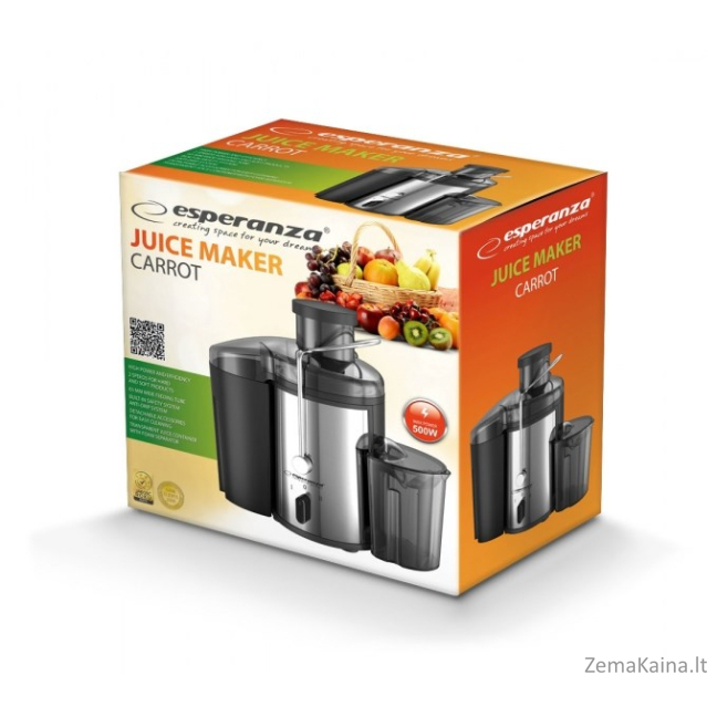 Esperanza EKJ002 sulčiaspaudė Juoda, Nerūdijančiojo plieno 500 W 2