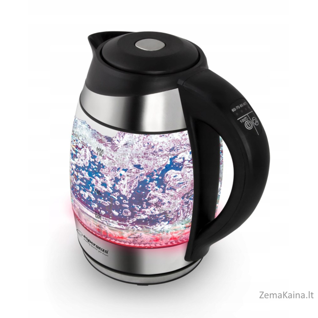 Esperanza EKK026 elektrinis virdulys 1,7 L Juoda, Permatomas 2200 W 16