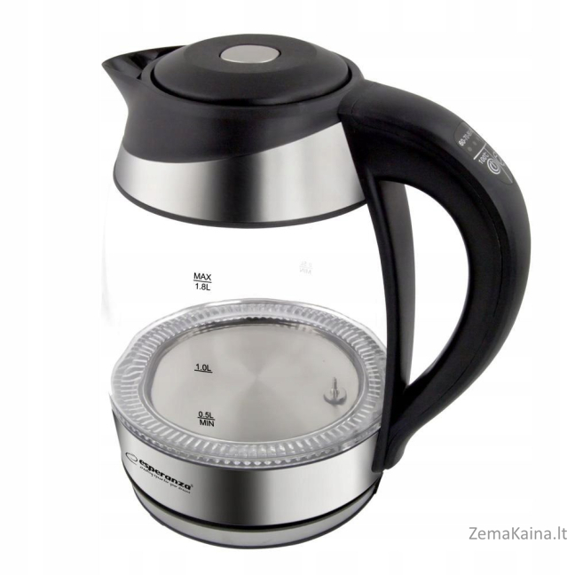 Esperanza EKK026 elektrinis virdulys 1,7 L Juoda, Permatomas 2200 W 8