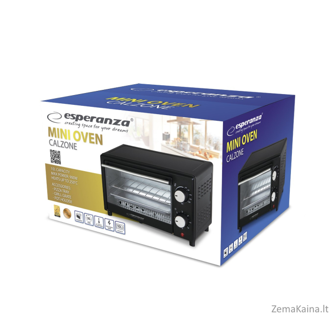 Esperanza EKO004 toaster oven 10 L 900 W Black Grill 4