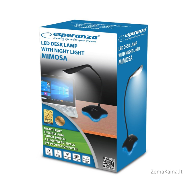 Esperanza ELD105K juoda LED stalinė lempa 7