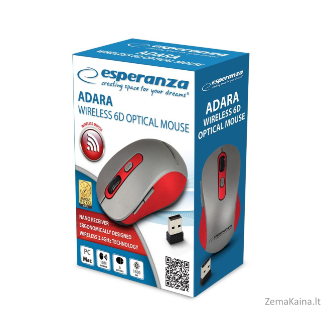 Esperanza EM131R RF belaidė optinė 1600 DPI pelė 3