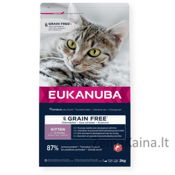 EUKANUBA Grain Free Kitten Salmon - sausas kačių maistas - 2kg