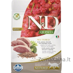 FARMINA N&D Quinoa Cat Duck, Broccoli, Asparagus Neutered Adult - sausas kačių maistas - 300 g