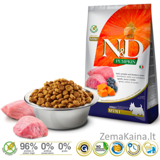 FARMINA N&D GF PUMPKIN DOG LAMB&BLUEBERRY ADULT MINI 2,5kg