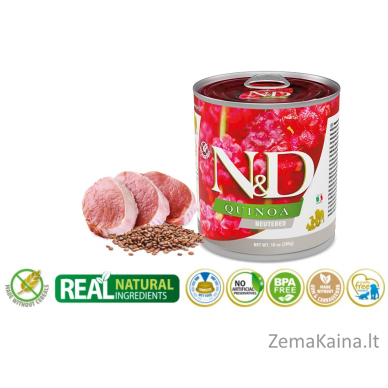 FARMINA N&D Dog Quinoa Pork Neutered - šlapias maistas šunims - 285 g 2