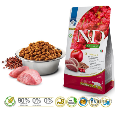 FARMINA N&D Quinoa Hairball - sucha karma dla kota - 1.5 kg 2