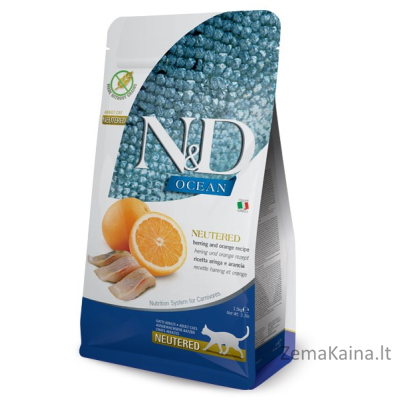 FARMINA N&D CAT OCEAN HERRING&ORANGE NEUTERED 300g