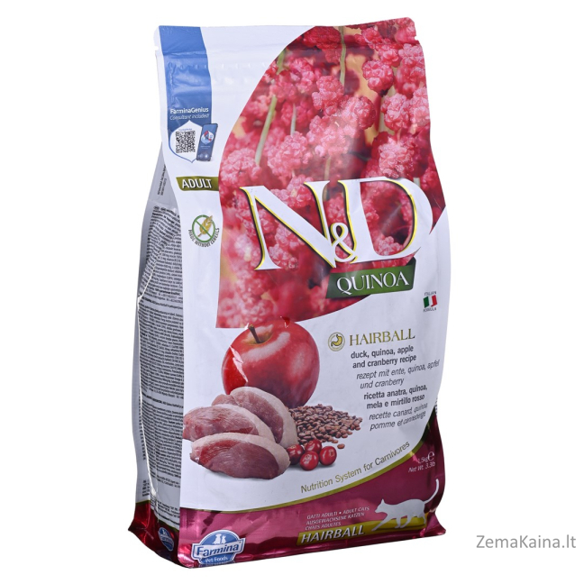 FARMINA N&D Quinoa Hairball - sucha karma dla kota - 1.5 kg 4