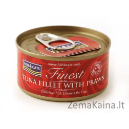 FISH4CATS Tuna fillet with prawn - šlapias kačių maistas - 70g