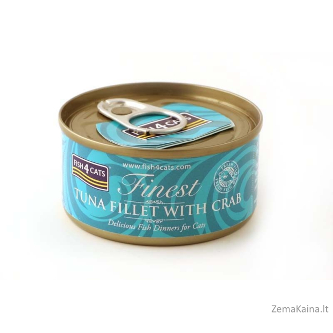 FISH4CATS Tuna fillet with crab - šlapias kačių maistas - 70g