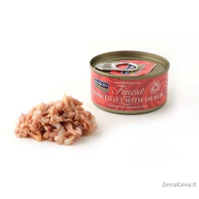 FISH4DOGS Tuna fillet with salmon - šlapias kačių maistas - 70g 1