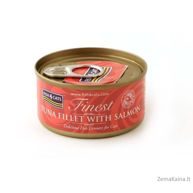 FISH4DOGS Tuna fillet with salmon - šlapias kačių maistas - 70g