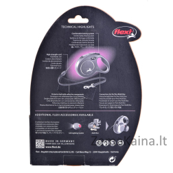 Flexi New Classic M 8 m Geltona Šuo Susitraukiantis pavadėlis