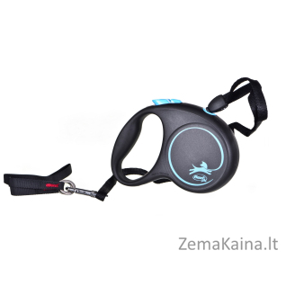 Flexi Black Design S 5 m Geltona Šuo Susitraukiantis pavadėlis