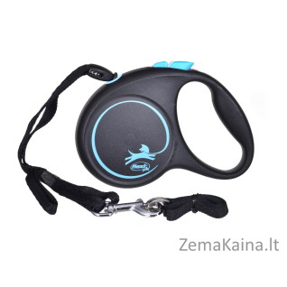 Flexi Black Design S 5 m Geltona Šuo Susitraukiantis pavadėlis