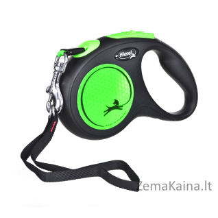 Flexi New Neon S 5 m Geltona Šuo Susitraukiantis pavadėlis