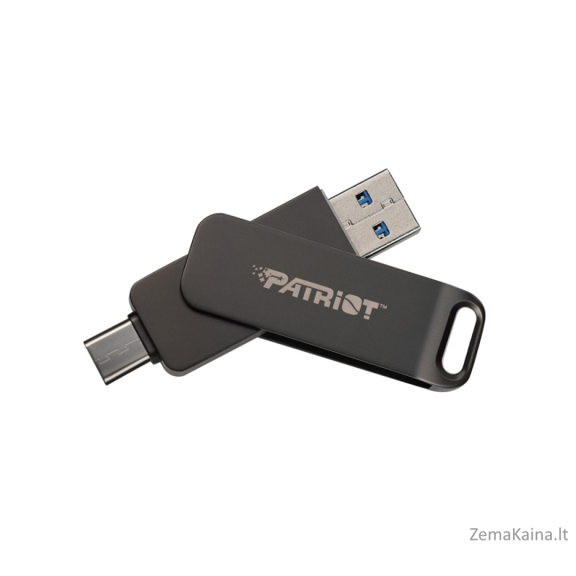 Flashdrive PATRIOT Rage R550 512GB 100 MB/S USB A+C Pasukamas dizainas (PE512GR550DSAD) Juoda 3