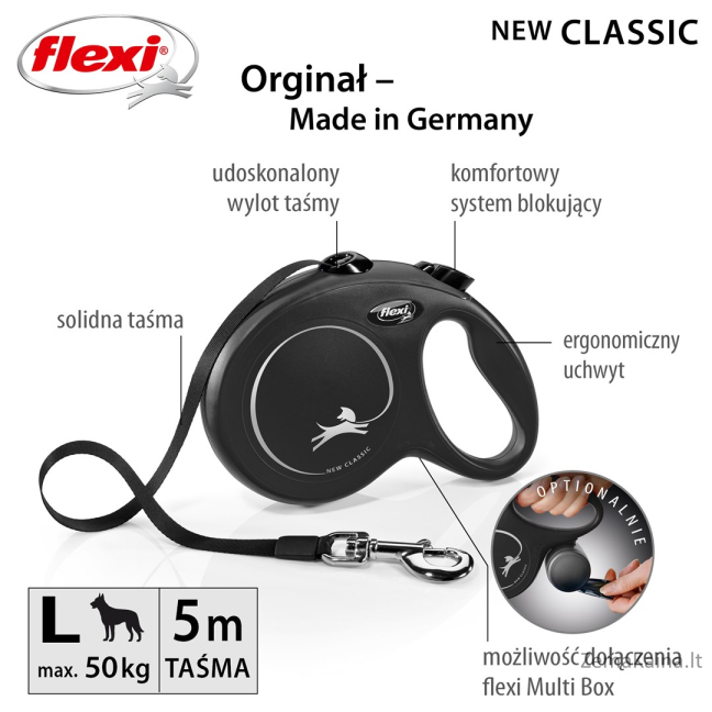 Flexi New Classic Dog Retractable lead 5 m 5