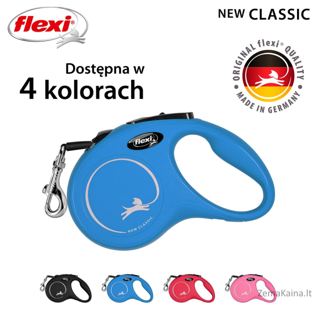 Flexi New Classic Geltona Šuo Susitraukiantis pavadėlis 5 m 1
