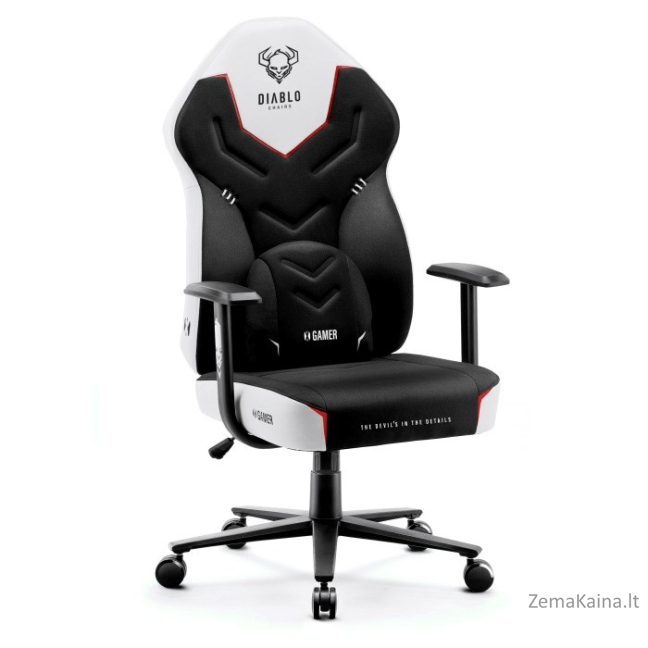 Fotel gamingowy DIABLO X-GAMER fotel czarno-biały 1