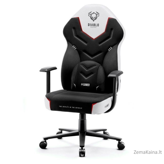 Fotel gamingowy DIABLO X-GAMER fotel czarno-biały 2