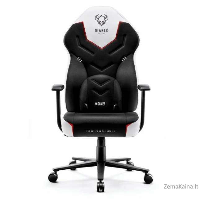 Fotel gamingowy DIABLO X-GAMER fotel czarno-biały