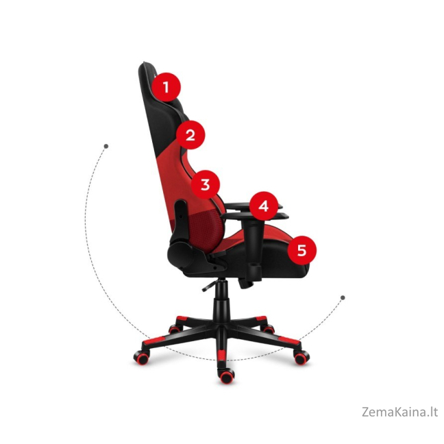 Fotel gamingowy Huzaro Force 6.2 Red Mesh 5