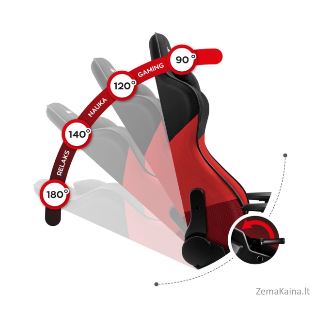 Fotel gamingowy Huzaro Force 6.2 Red Mesh 19