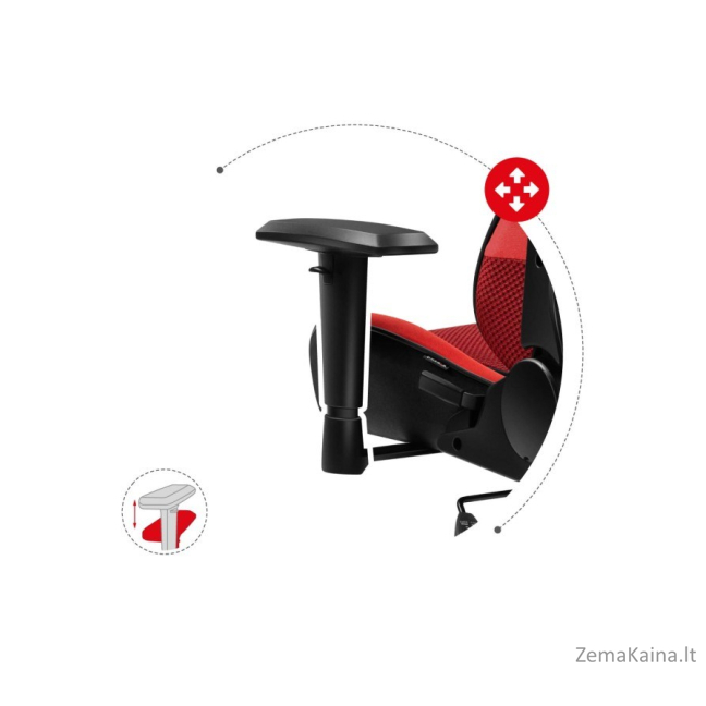 Fotel gamingowy Huzaro Force 6.2 Red Mesh 9
