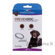 FRANCODEX Obroża biobójcza PREVENDOG 75 cm dla dużych i bardzo dużych psów pow. 25 kg - 1 szt.