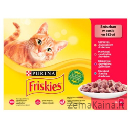 Friskies Mix mėsa - Šlapias kačių maistas - 12 x 85 g