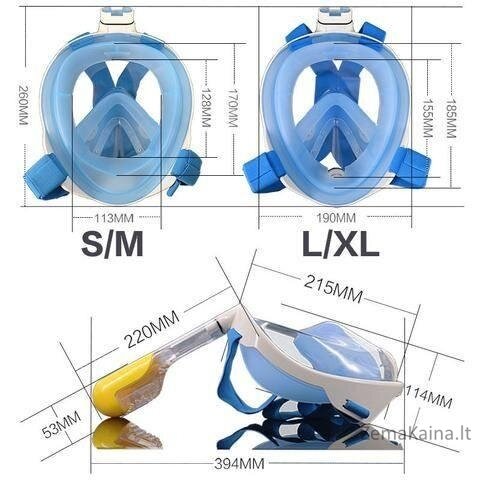 Free Breath Snorkeling Mask M2068G S/M black 6